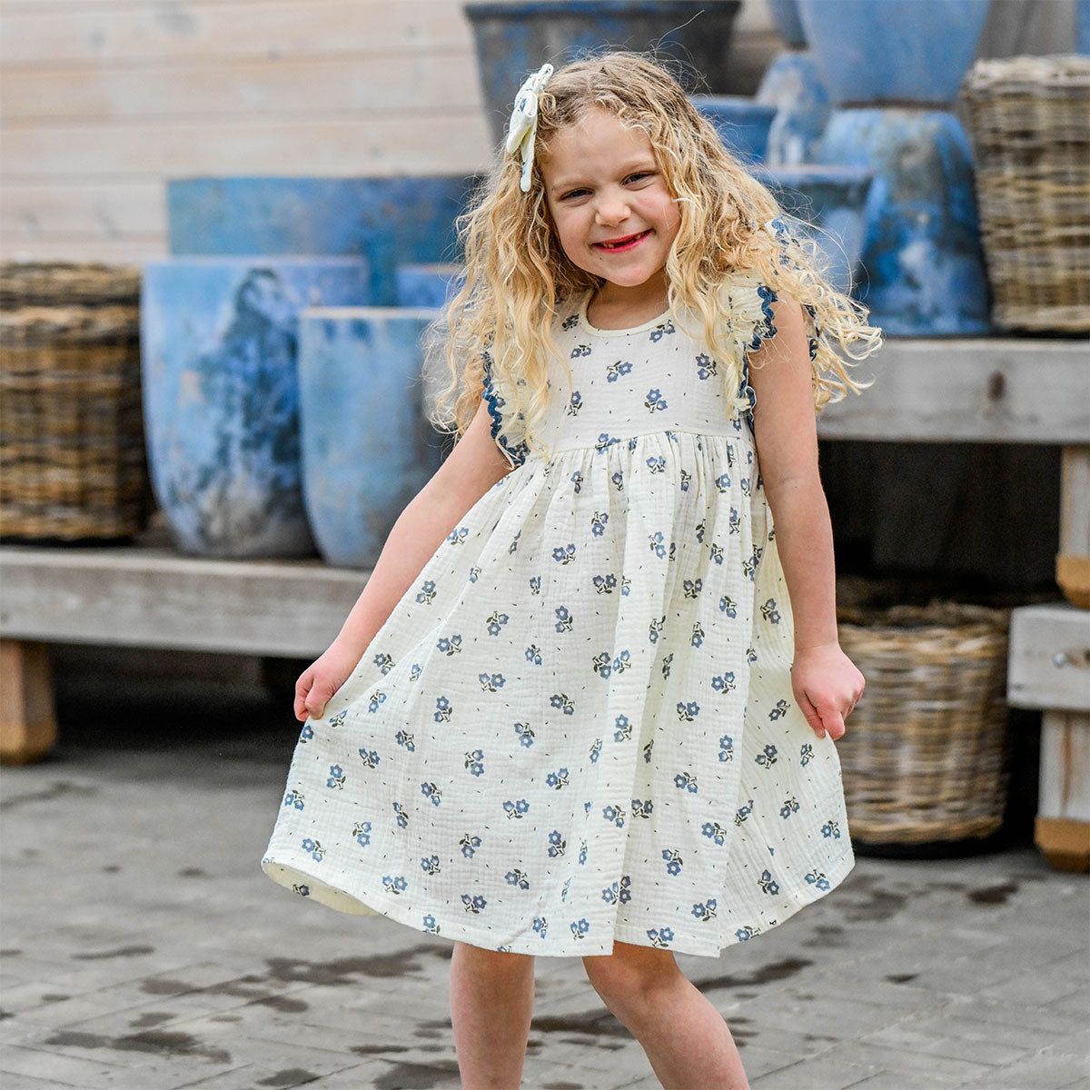 oh baby! Lolly Dress - Bellflower Print - Indigo - Lifestyle