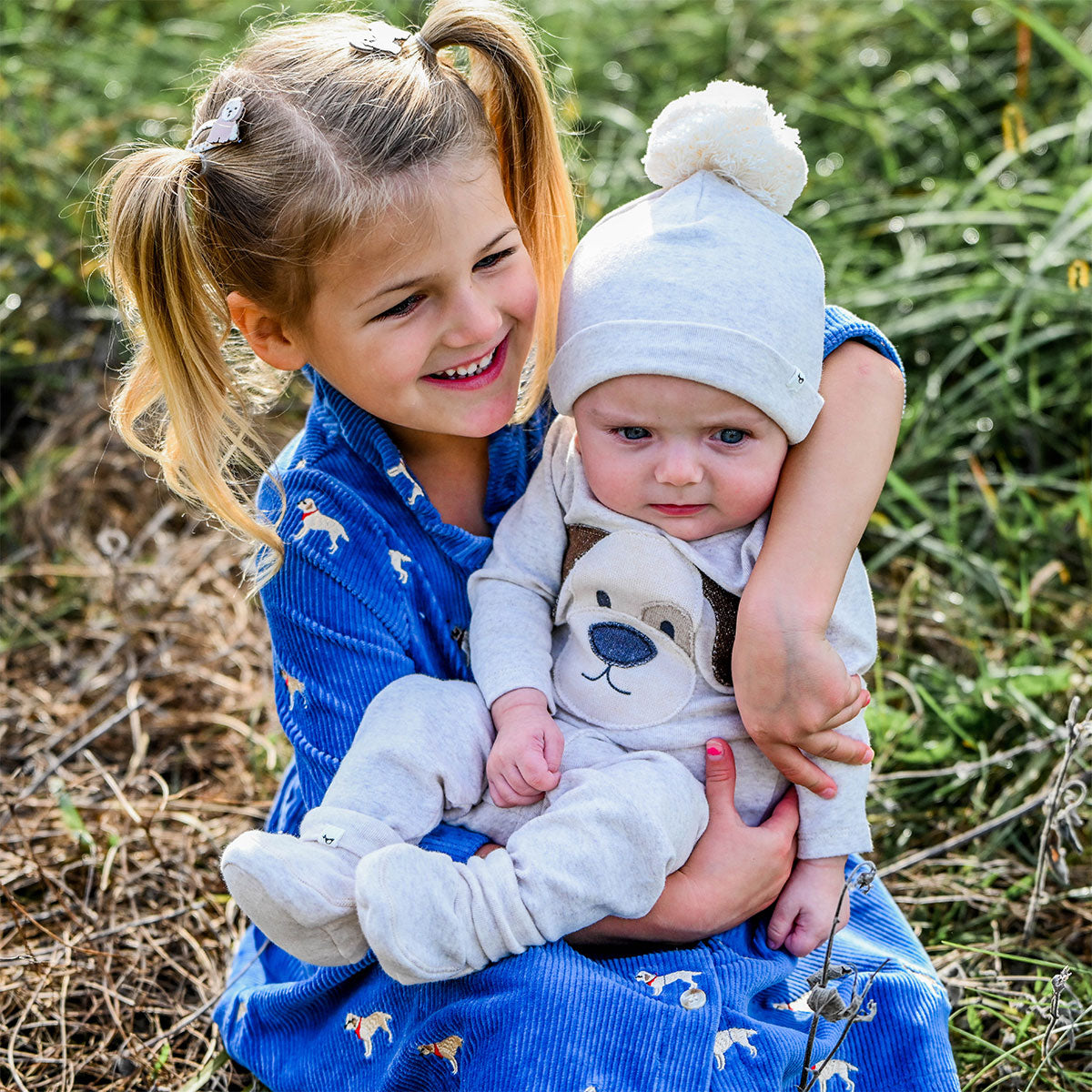 oh baby! Cotton Baby Rib Snowdrift Booties - Malt