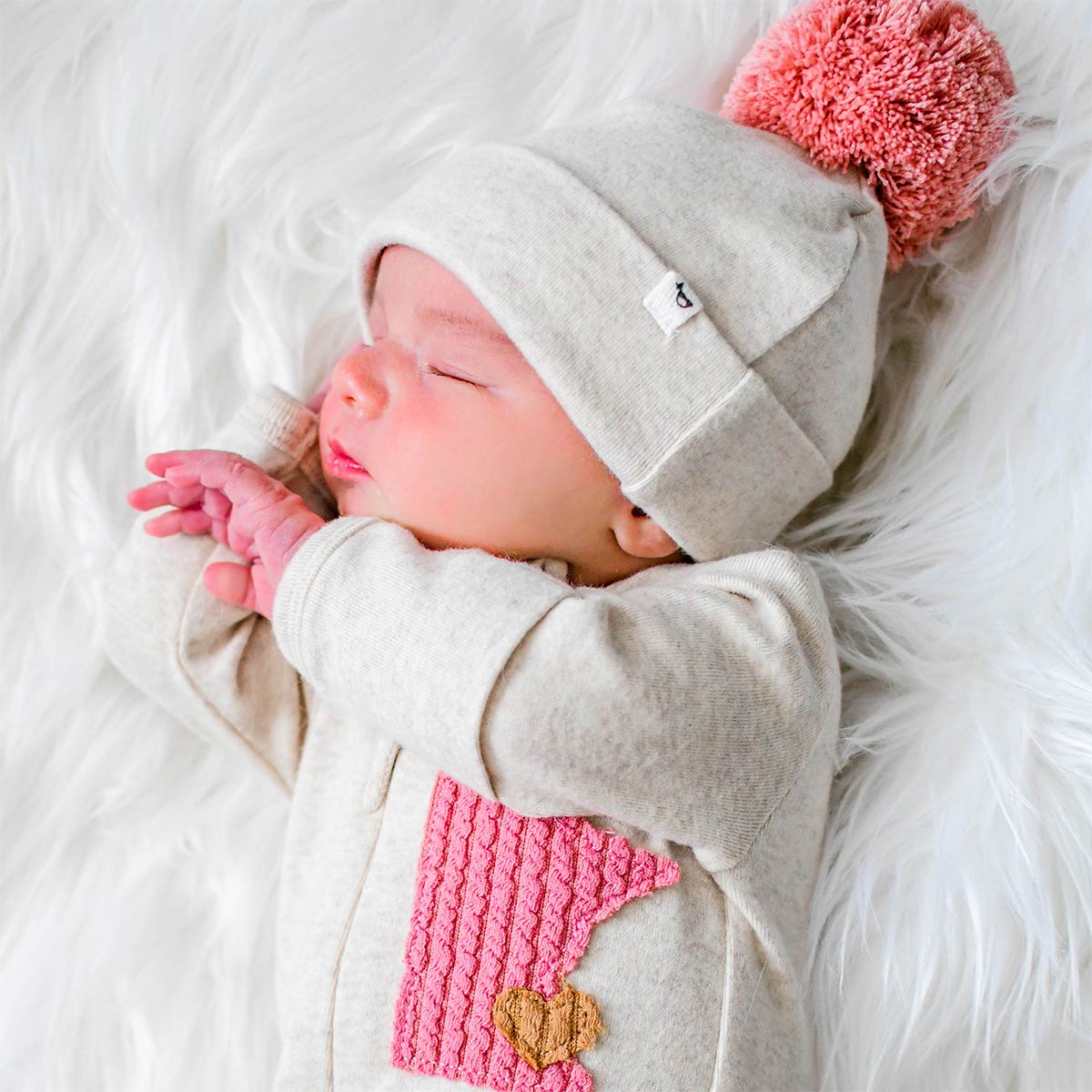 Newborn fashion pom hat