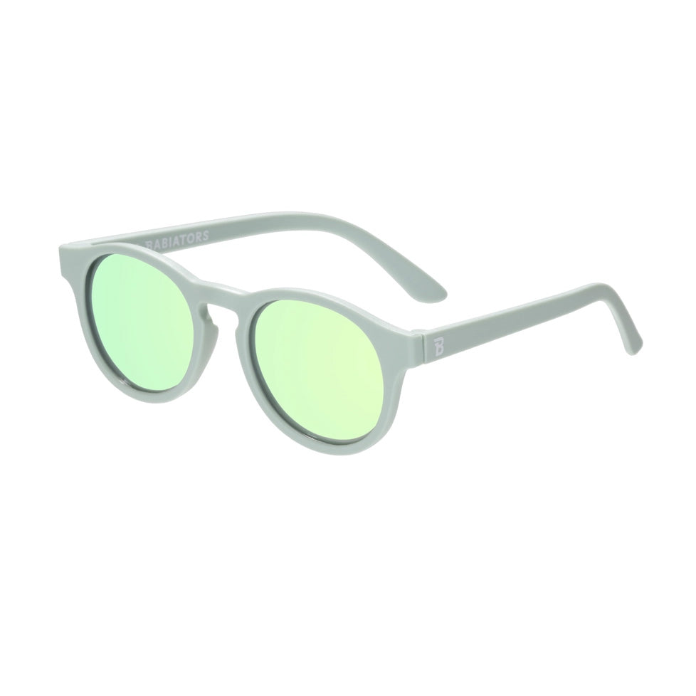 Babiators Polarized Keyhole Mirrored Sunglasses - Seafoam Blue