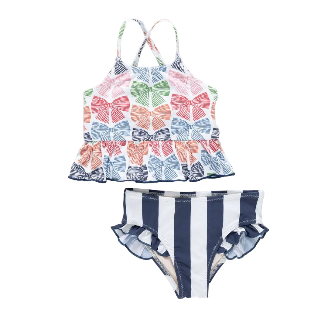 Girls Joy Tankini Swimsuit - Multi Bows