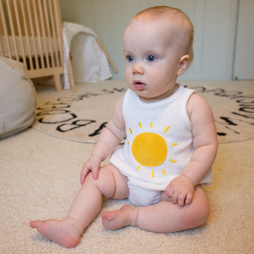 oh baby! Cotton Terry Bubble Golden Sun Terry Applique Snow
