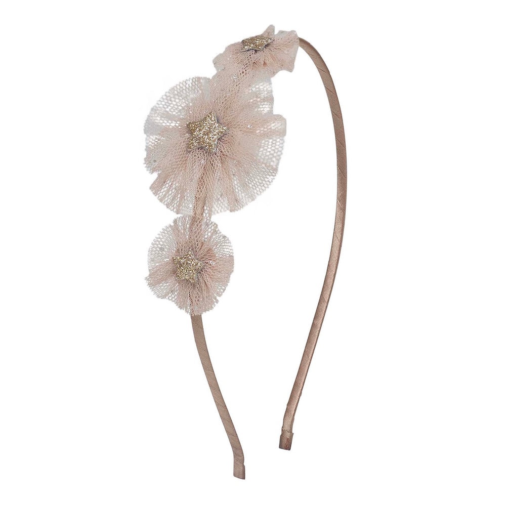 Tulle Rosette Alice Headband - Neutral