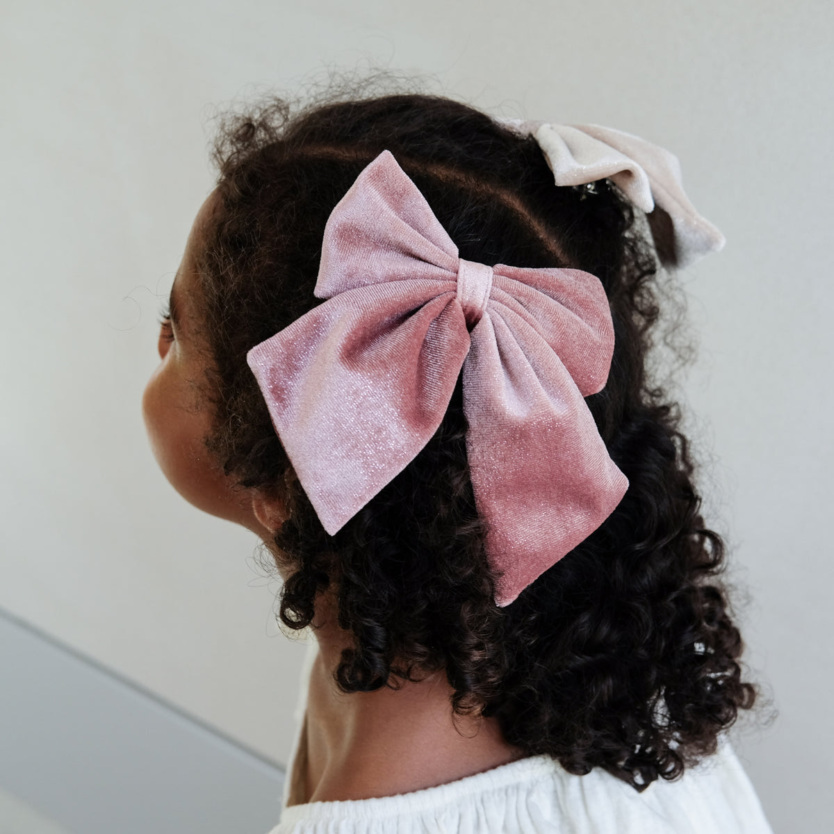 Agnes Oversized Bow Hair Clip - Blush