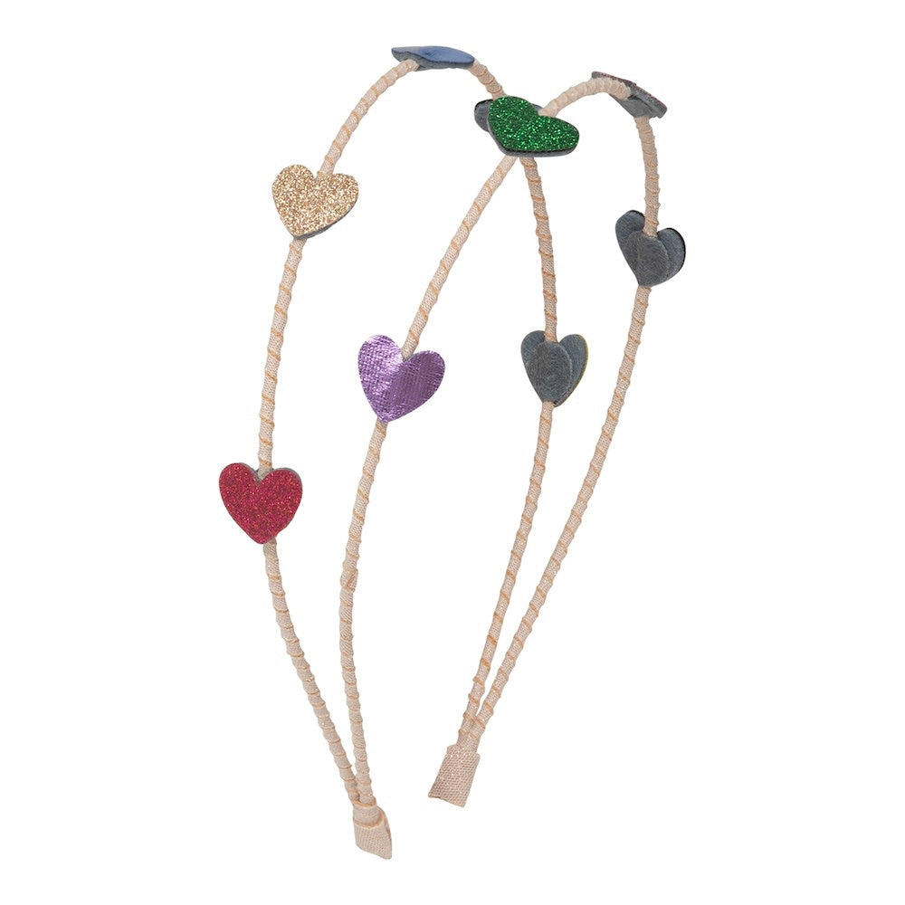 Jazzy Teeny Heart Double Alice Band Headband