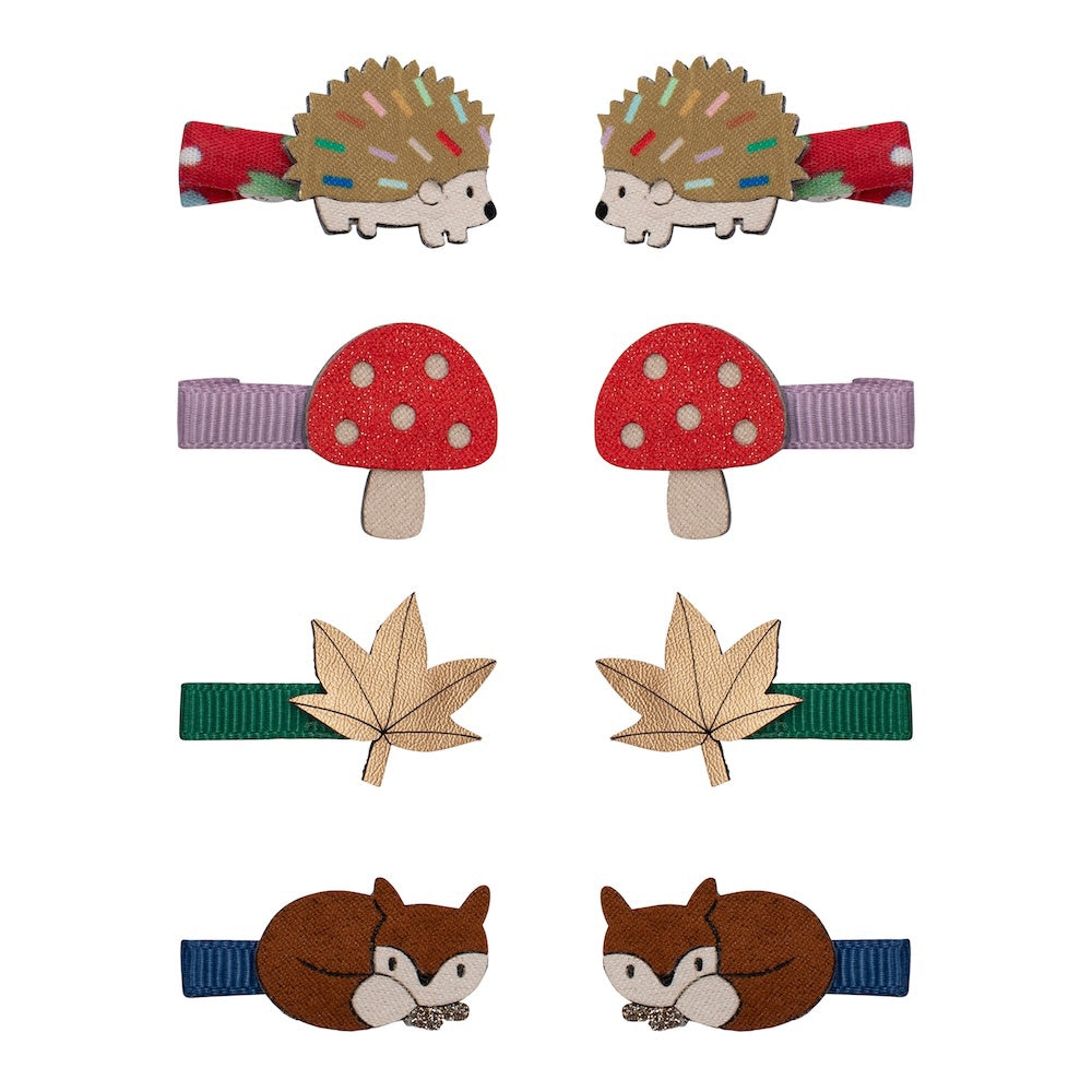 Autumn Woodland Mini Hair Clips - Set of 2