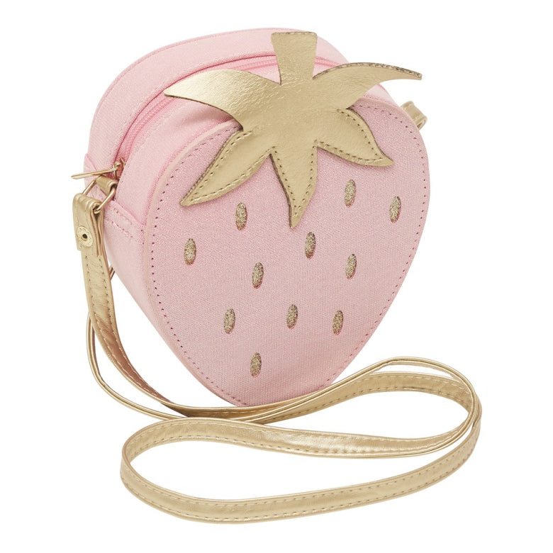Mini Strawberry Bag Purse - Pink and Gold