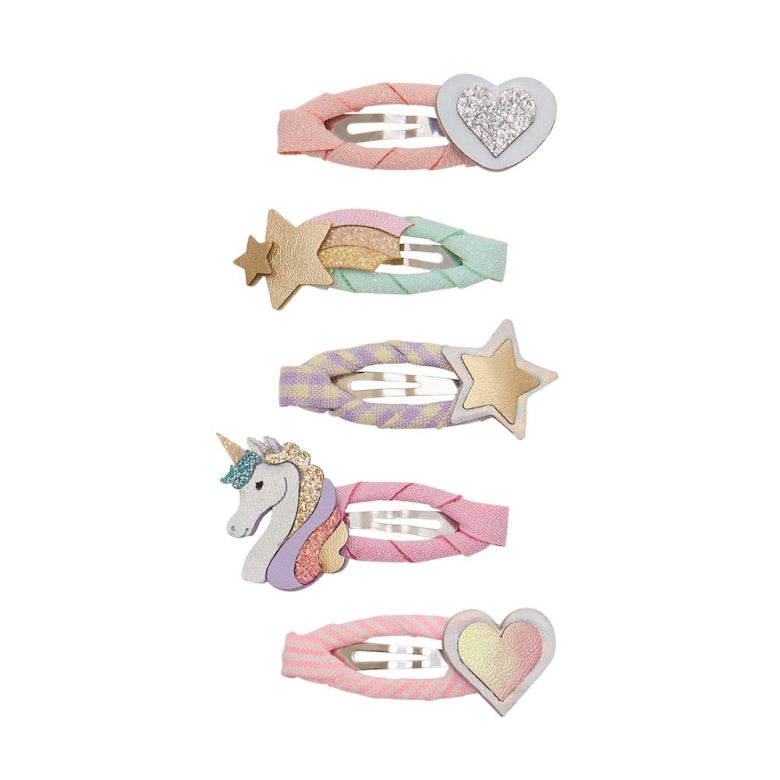Dreamy Unicorn, Star, Heart Mini Clic Clac Hair Clip