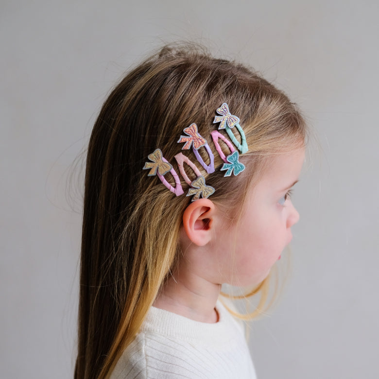 Sparkle Bow Mini Clic Clac Hair Clip - Lifestyle
