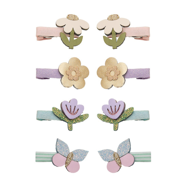Flower Garden Mini Hair Clips - Set of 2