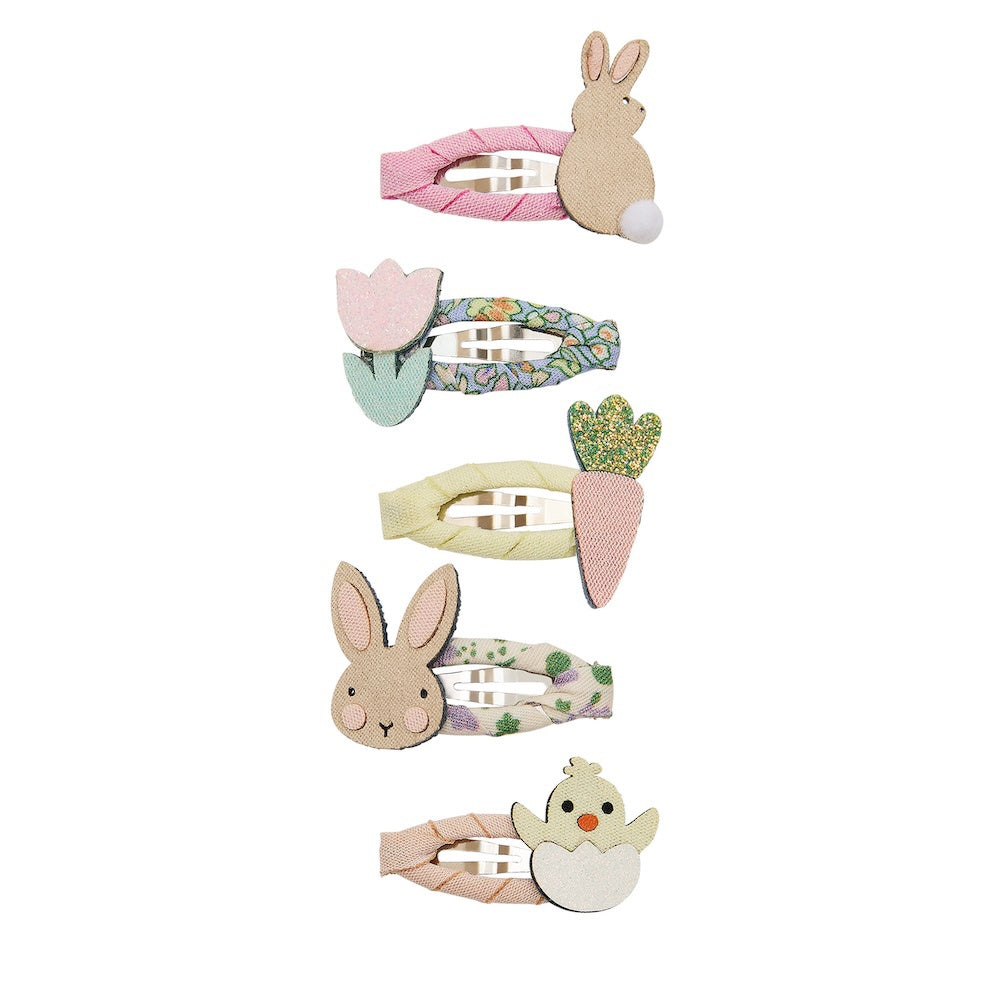 Bunny and Chick Mini Clic Clac Hair Clips