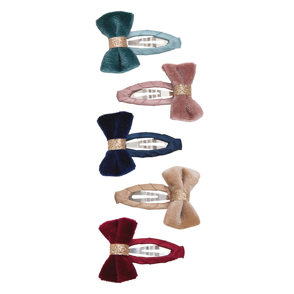 Tinkerbell Velvet Bow Mini Hair Clip