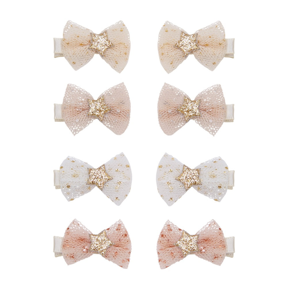 Tutu Bow Salon Hair Clips - Set of 2