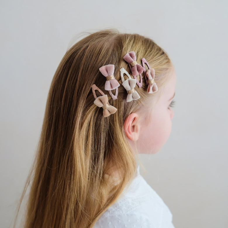 Velvet Tinkerbell Mini Hair Clips - Lifestyle