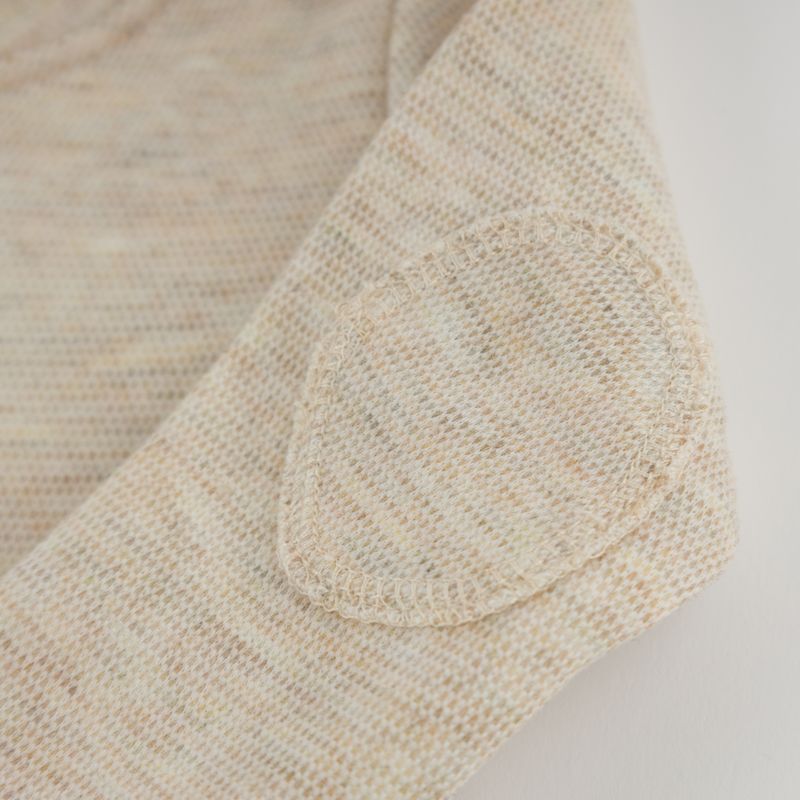 oh baby! Honeycomb Elbow Patch Henley Set - Sand