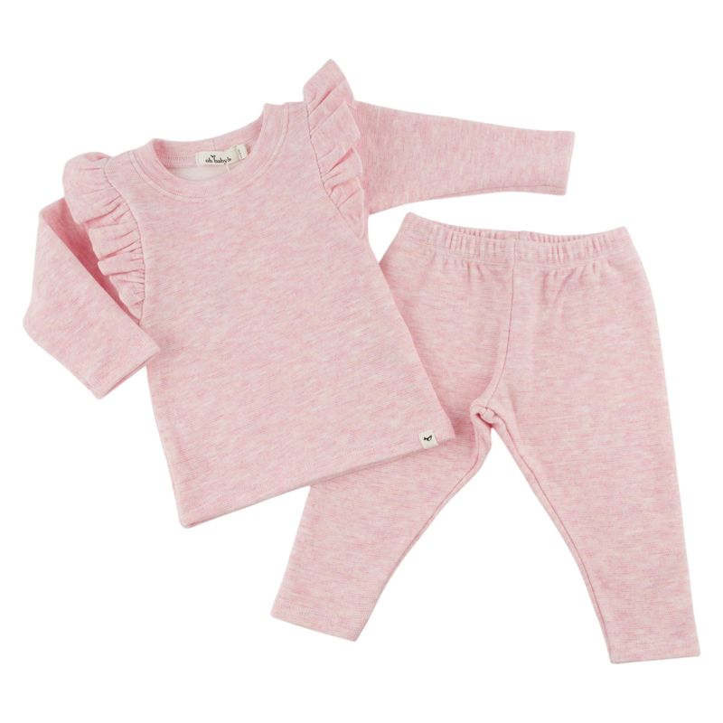 oh baby! Honeycomb Millie Two Piece Set - Pale Pink