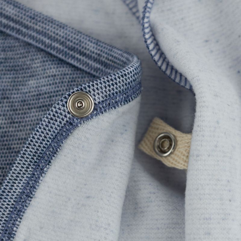 oh baby! Honeycomb Kimono Footie Set - Denim