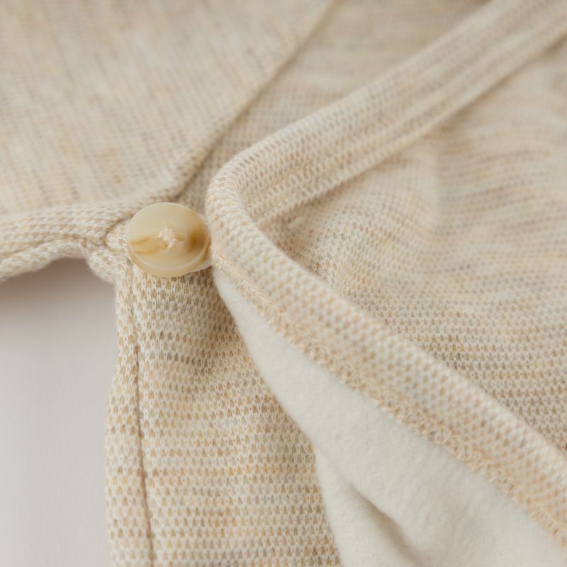 oh baby! Honeycomb Kimono Footie Set - Sand
