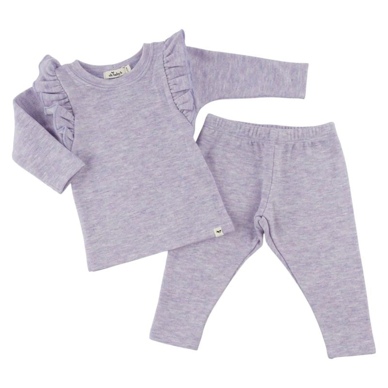 oh baby! Honeycomb Millie Two Piece Set - Wisteria