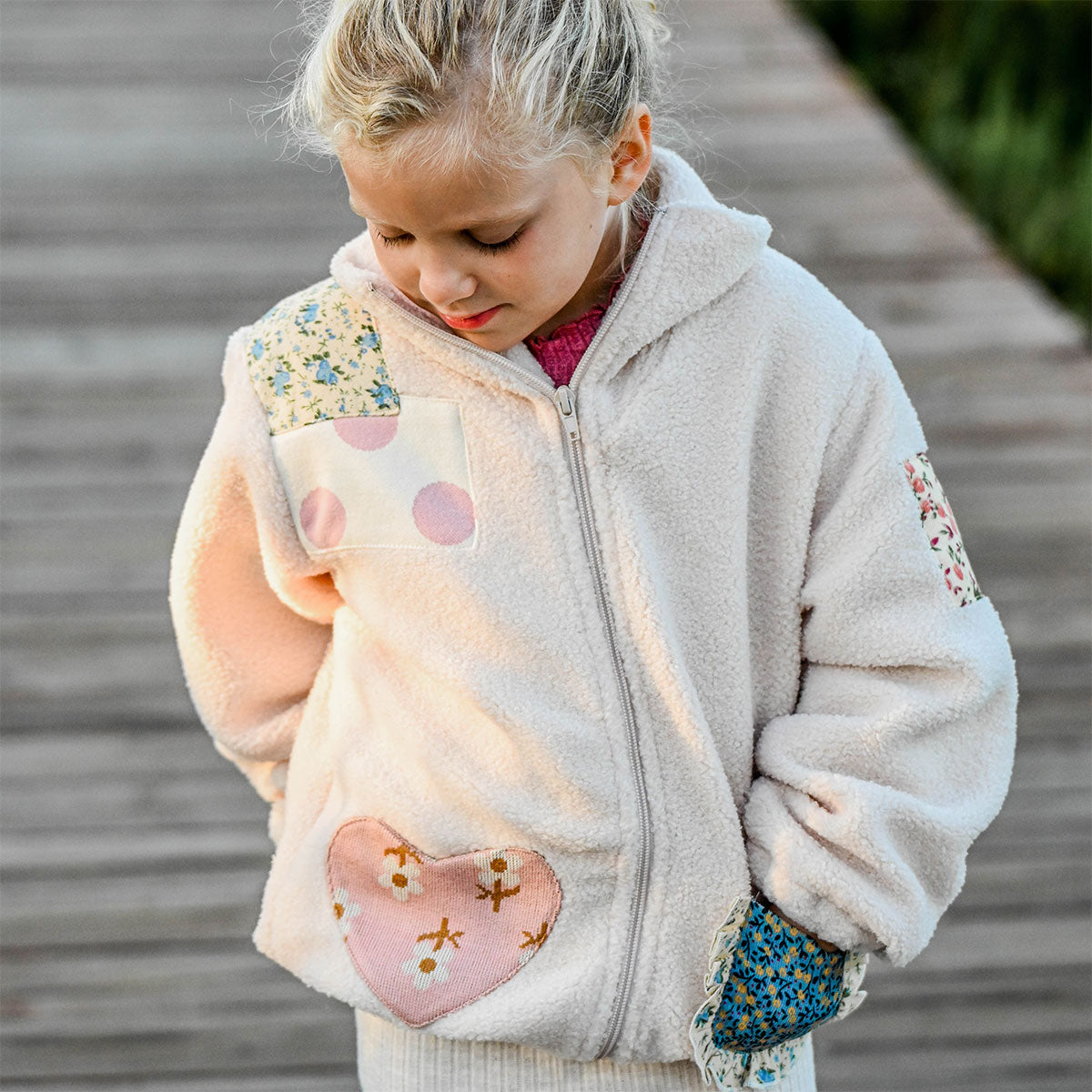 oh baby! Patchwork Sherpa Faux Fur Tahoe Jacket