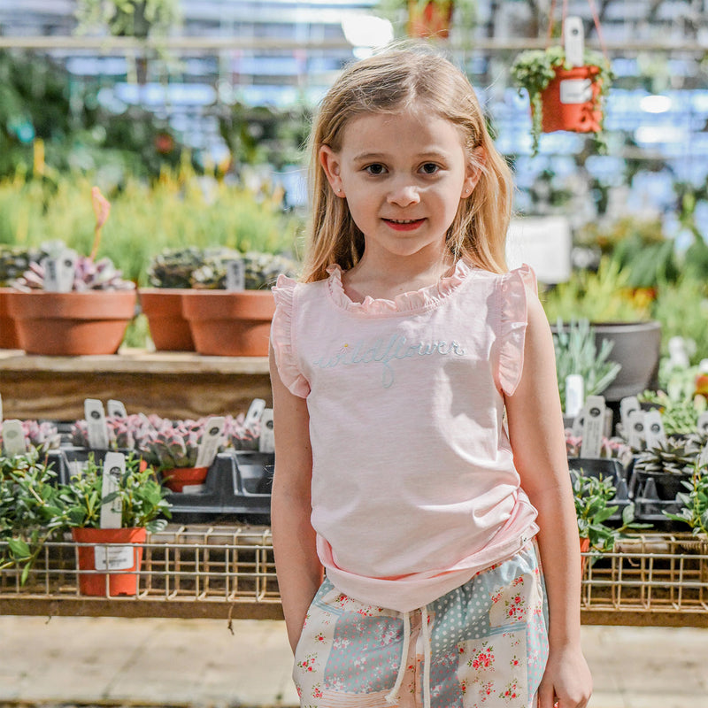 oh baby! Rebekah Tank "Wildflower" Embroidered - Pale Pink - Lifestyle
