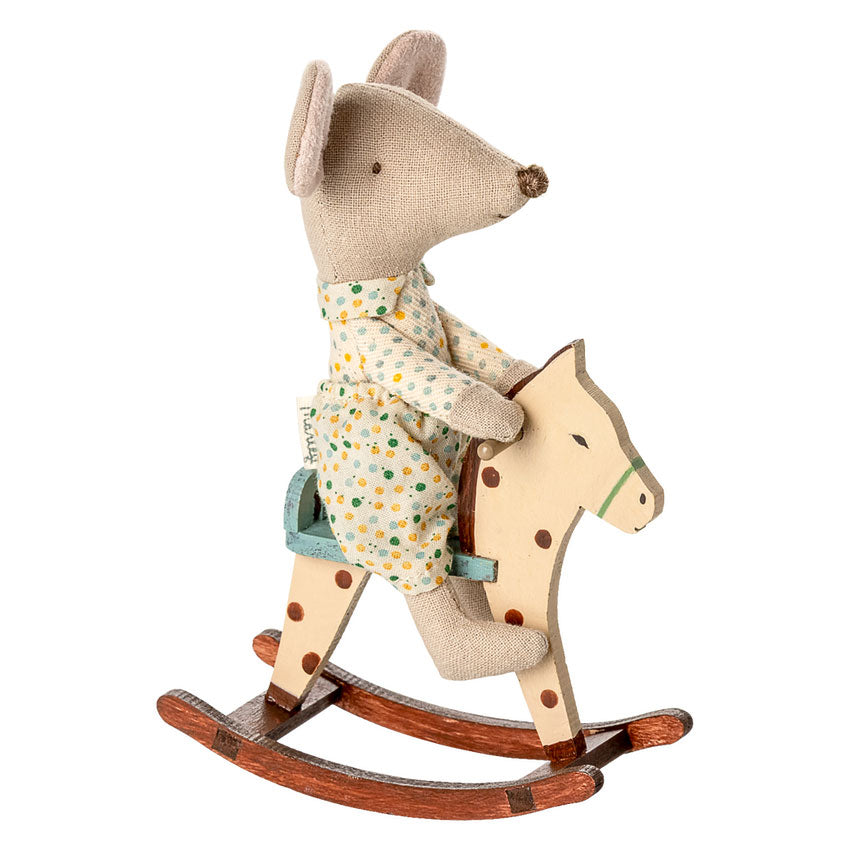 Maileg Rcking House, Mouse - Spotted - With Mouse
