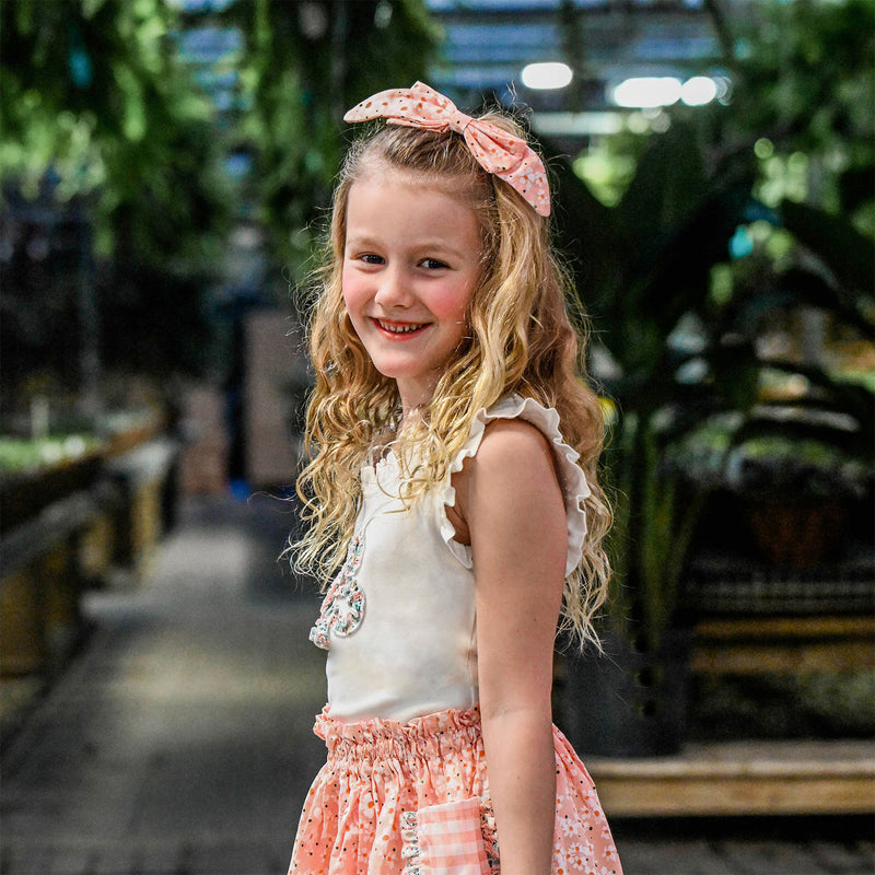 Daisies Scarlett Bow on Clip - Lifestyle