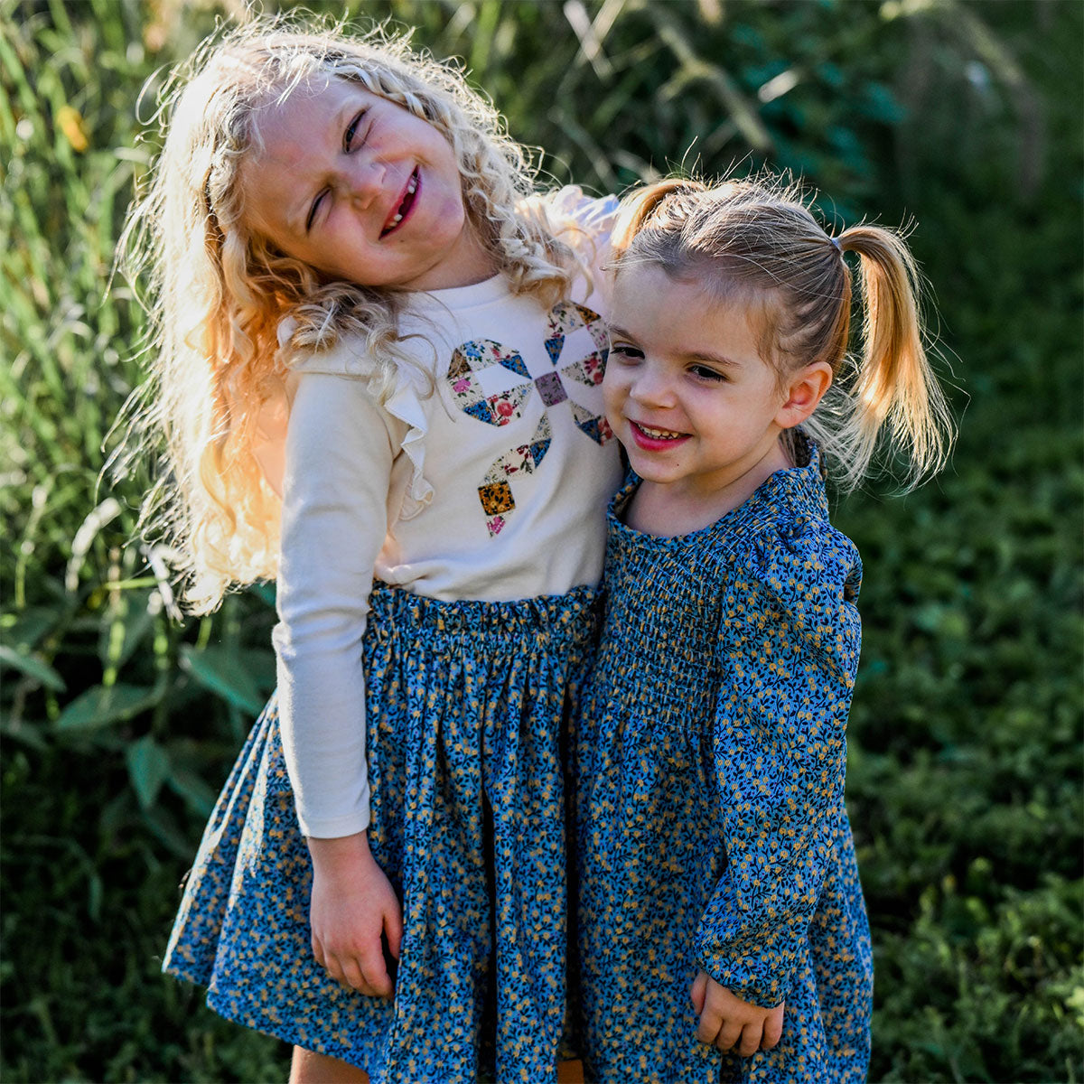 oh baby! Flora Skirt - Prairie Blooms - Wedgewood - Sisters