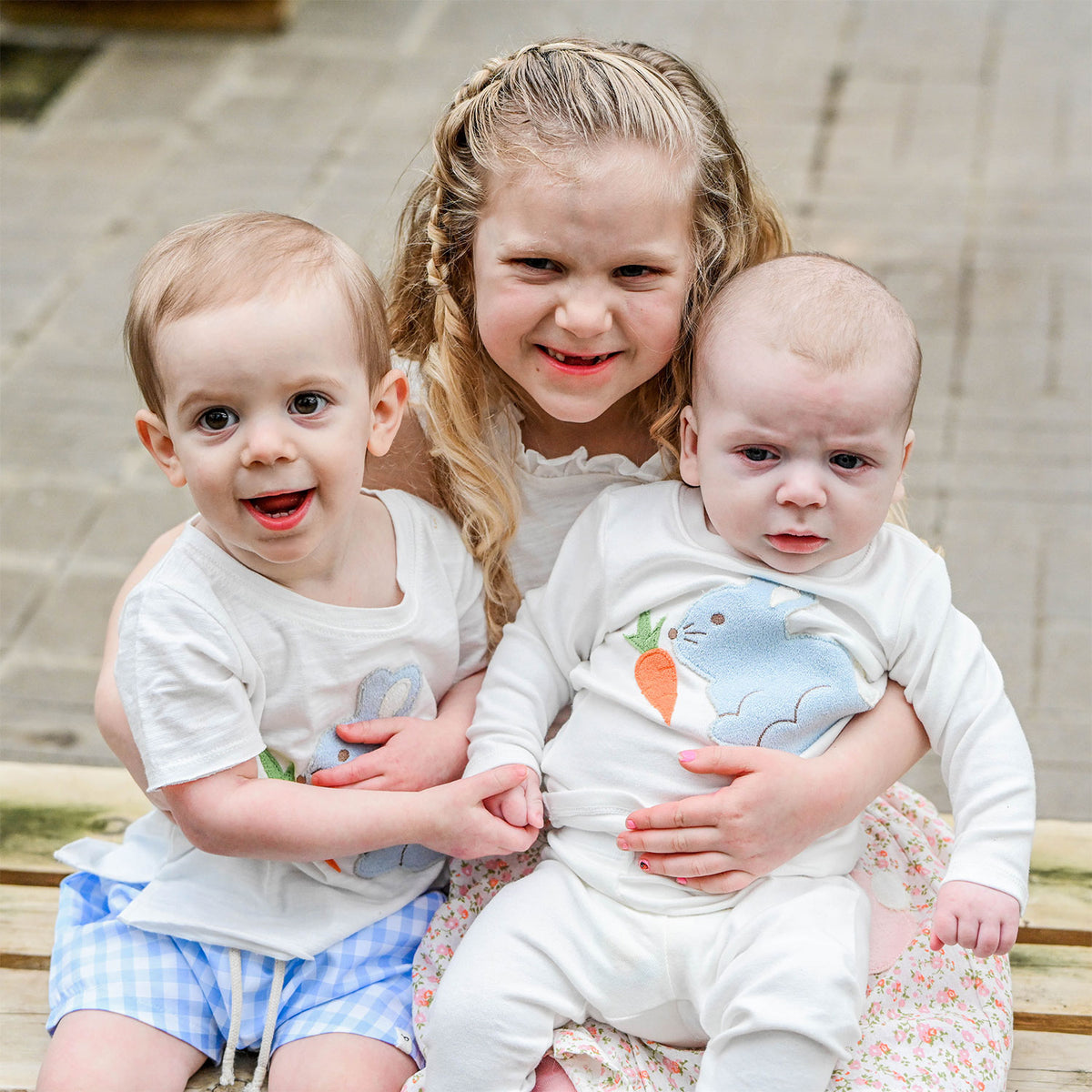 Sky Blue Bunnies 2pc set and tee - Lifestyle