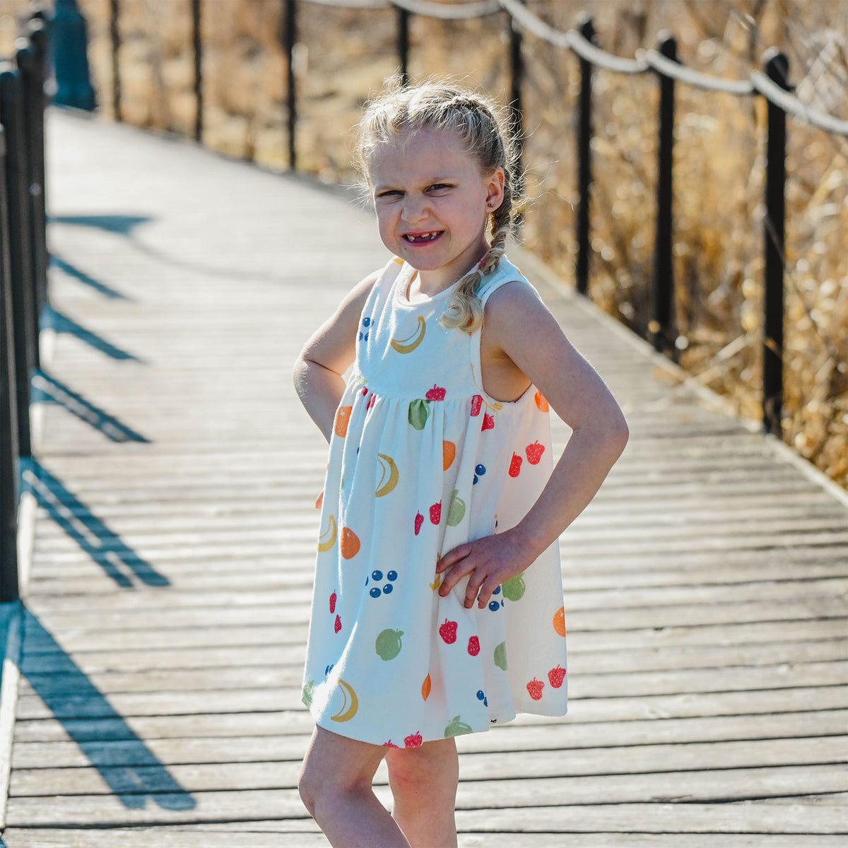 oh baby! Terry Tank Dress - Snack Time - Oyster - Lifestyle