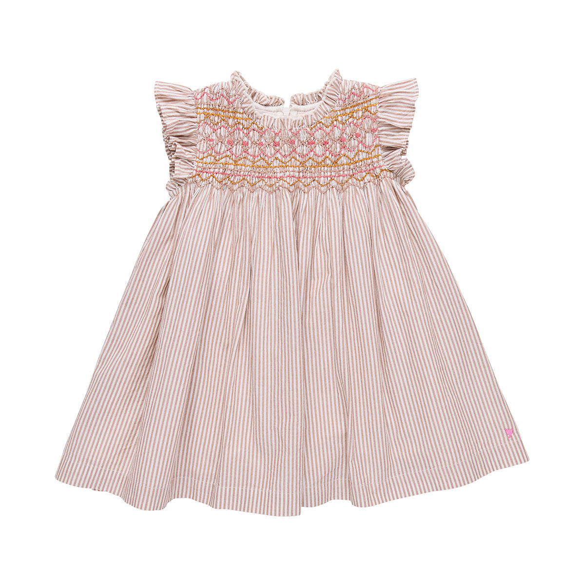 Stevie Dress - Tawny Brown Stripe