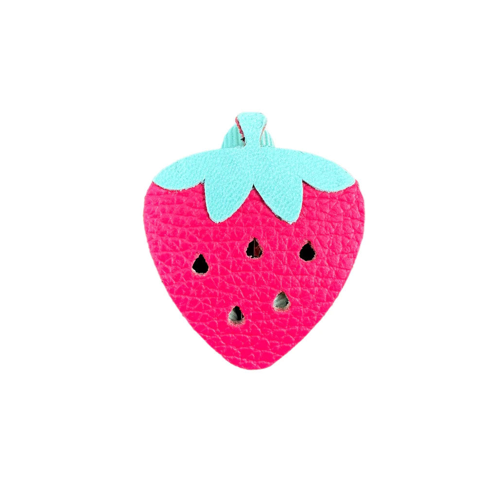 Strawberry Leather Hair Clip