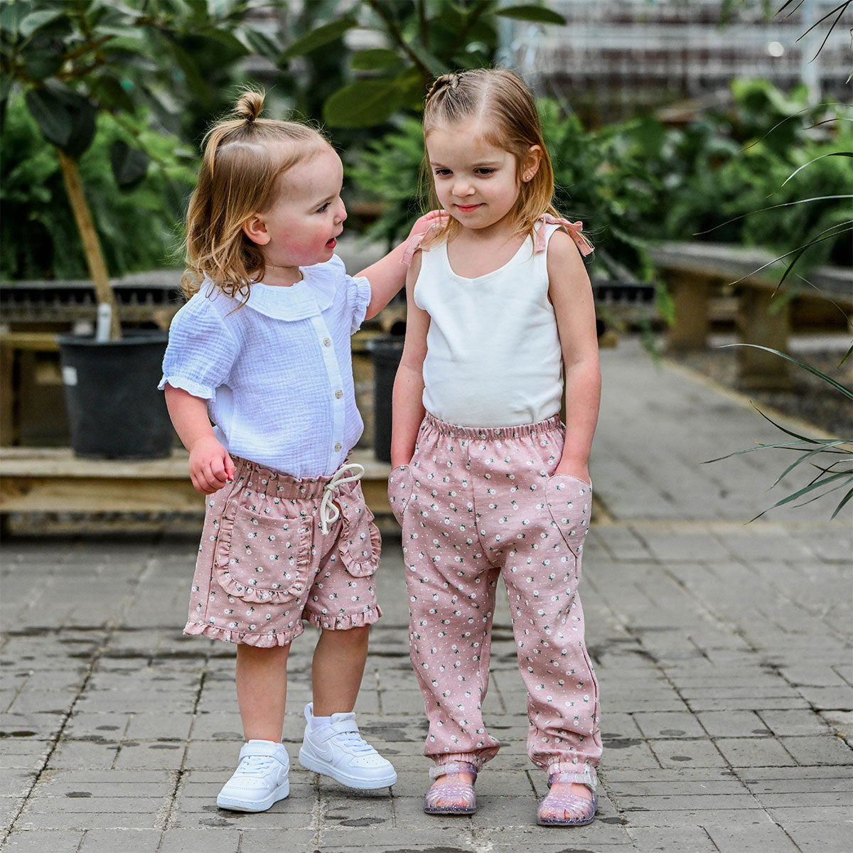 oh baby! Heart Side Pocket Pant - Sunburst Flower Print - Blush - oh baby!