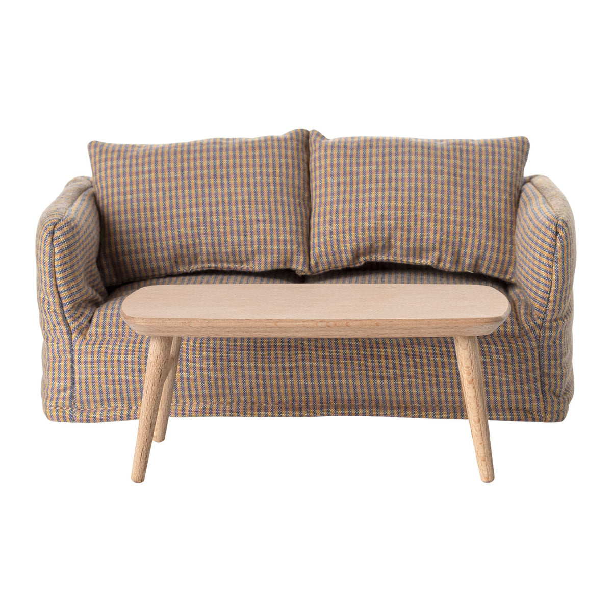 Maileg Coffee Table, Mouse - Nature - with Couch