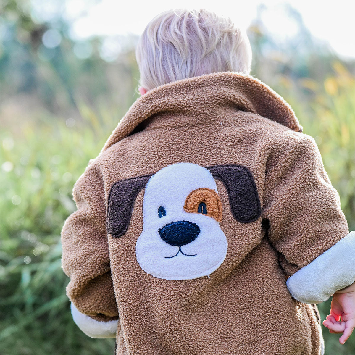 oh baby! Puppy Faces Sherpa Tahoe Jacket - Milk Chocolate