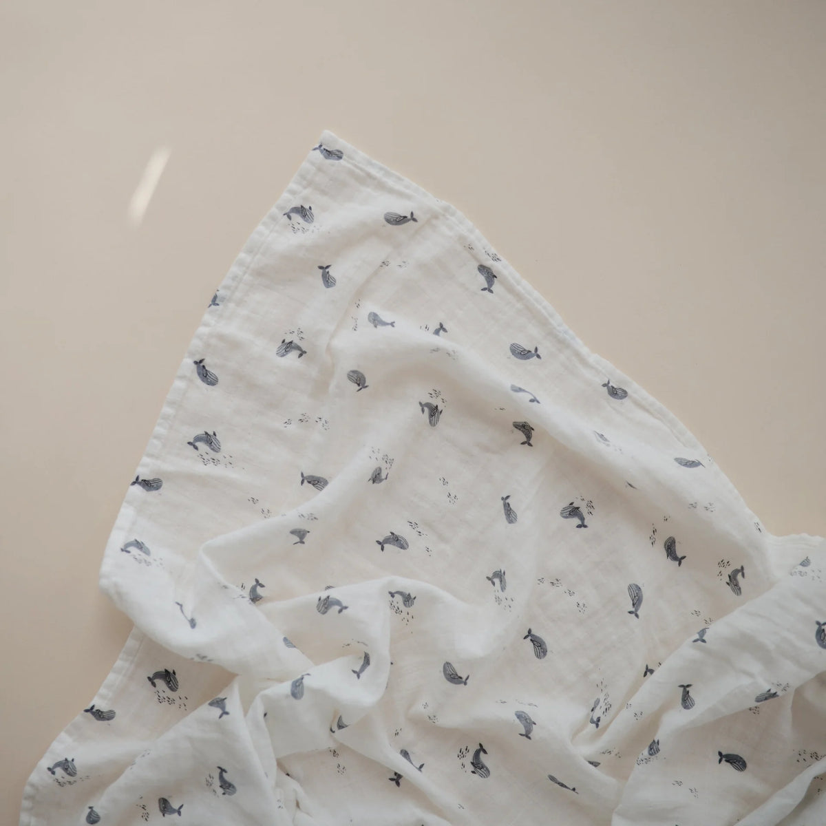 Swaddle Blanket Organic Cotton - Whales