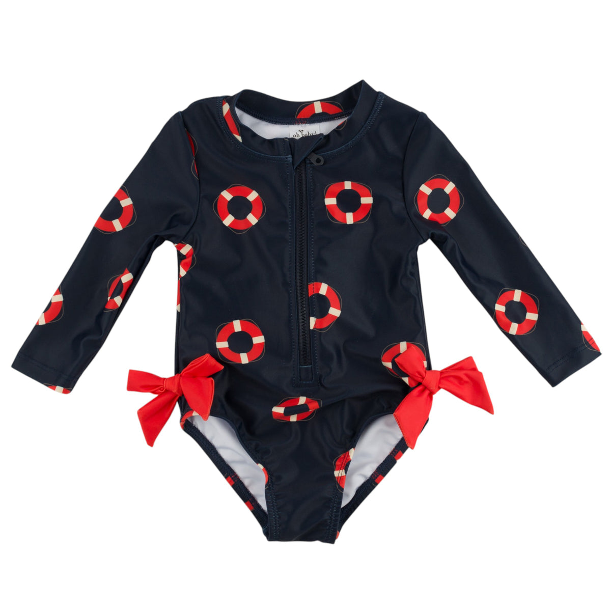 oh baby! Malibu Swimsuit - Life Rings Print - Navy