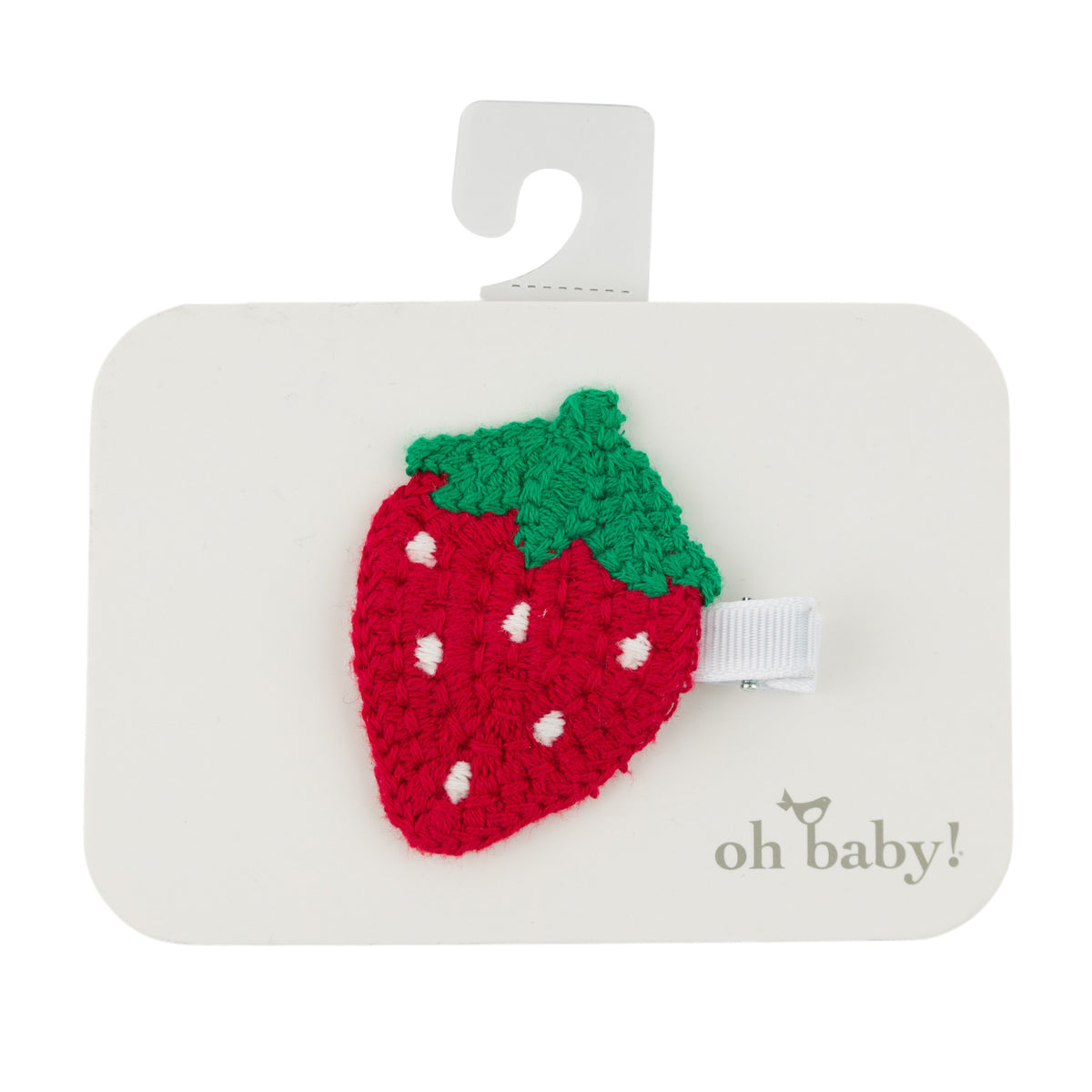 oh baby! Hair Clip - Strawberry Crochet