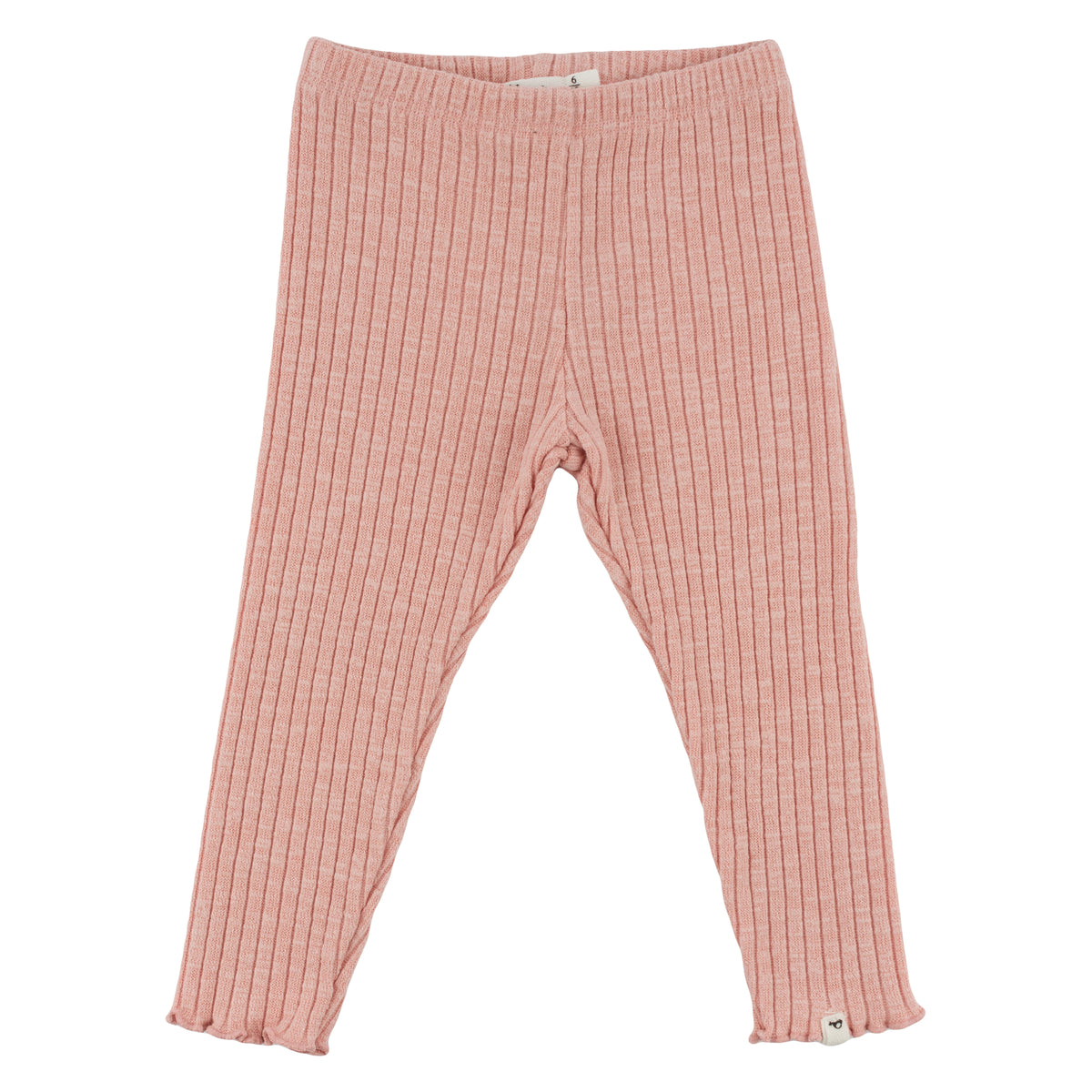 oh baby! Leggings - Wide Rib Lettuce Edge - Pink