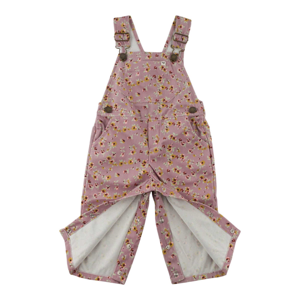 oh baby! Overalls - Harvest Bloom - Dusty Pink - Leg Snaps