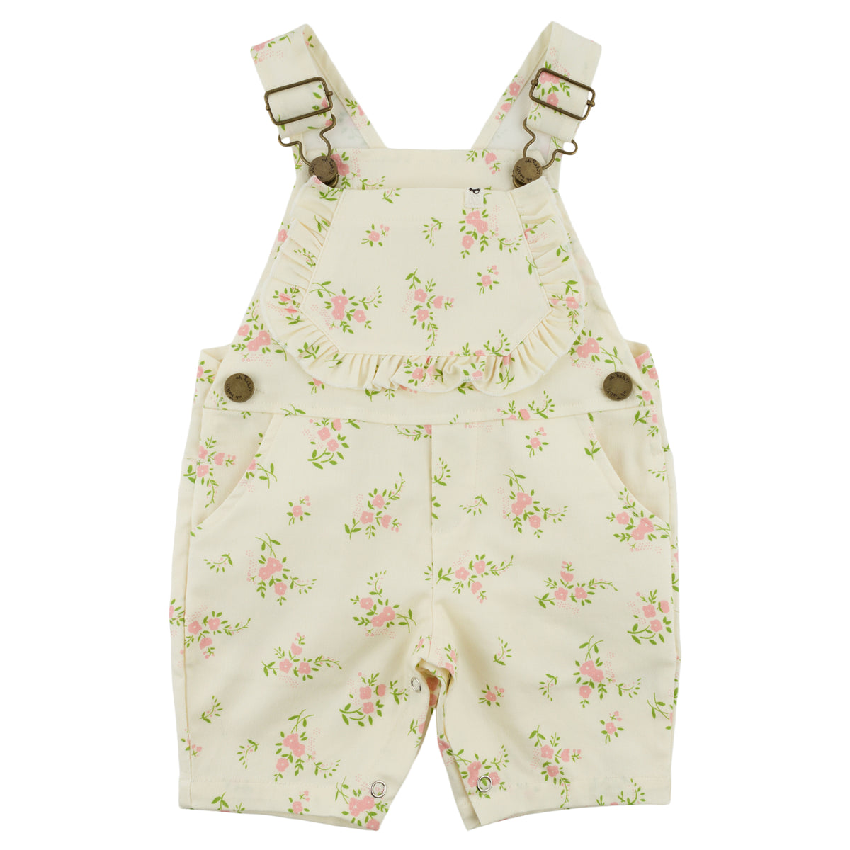 oh baby! Shortalls - Vintage Floral - Pale Pink