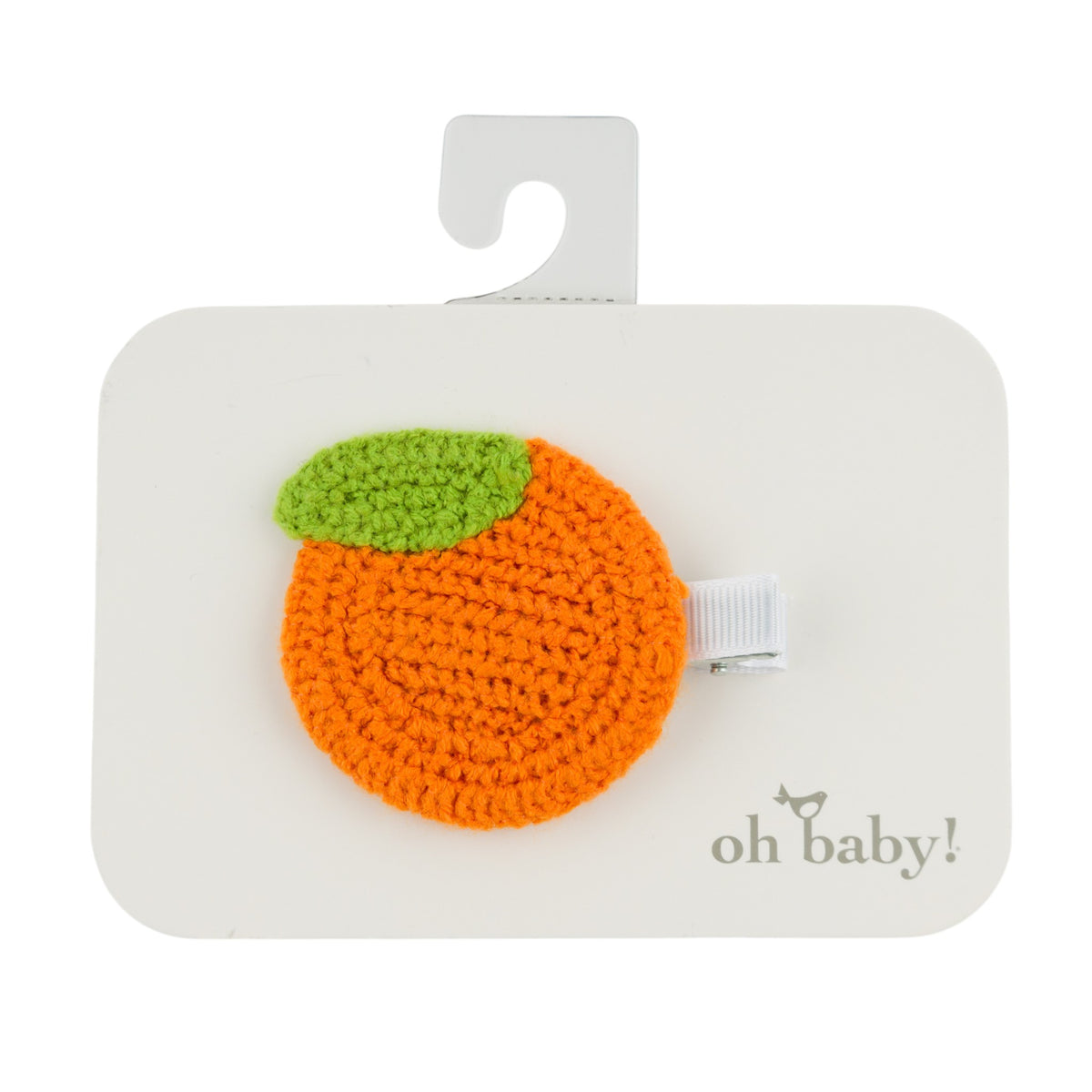 oh baby! Hair Clip - Orange Crochet