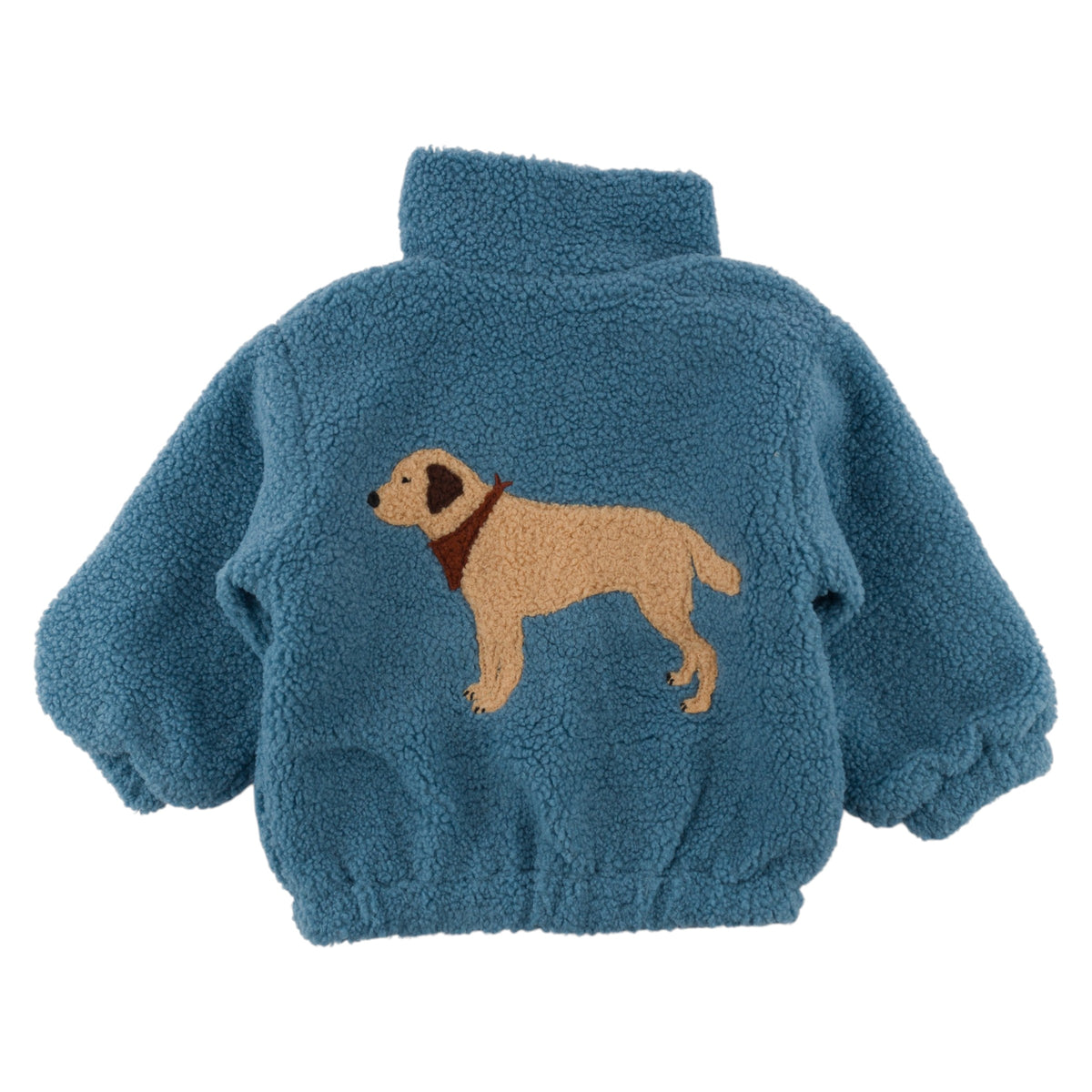 oh baby! Sherpa Tahoe Jacket - Lab - Dusty Blue - Back Applique