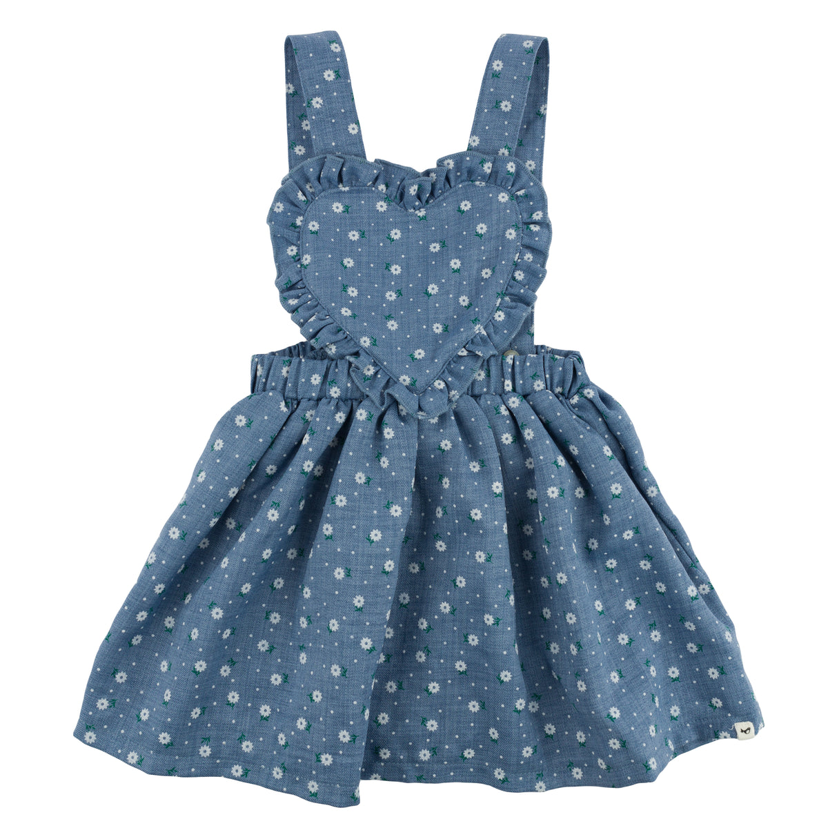 oh baby! Darling Skirtall - Sunburst Flower Print - Denim