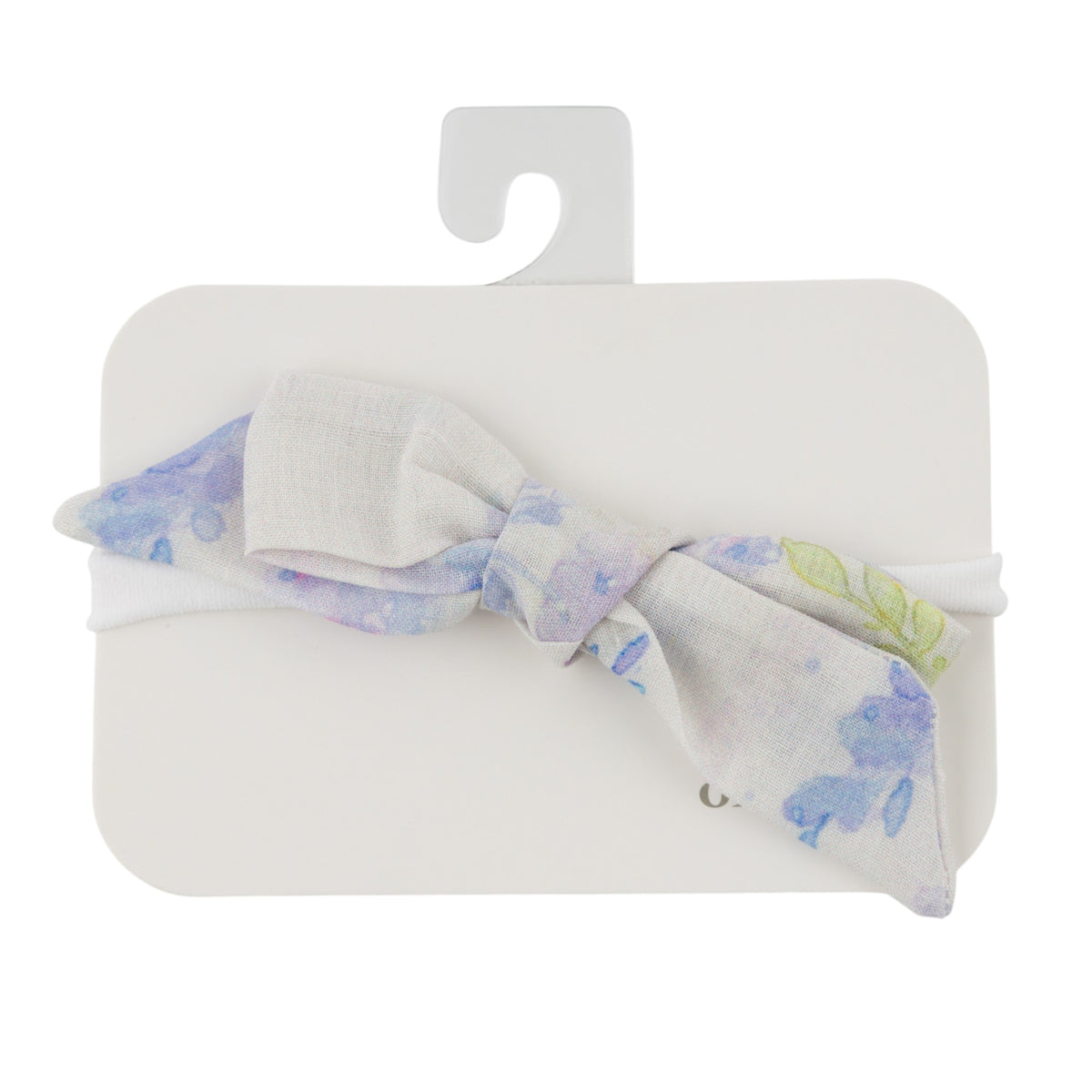 oh baby! Watercolor Lilacs Bow on Nylon Headband - Lilac