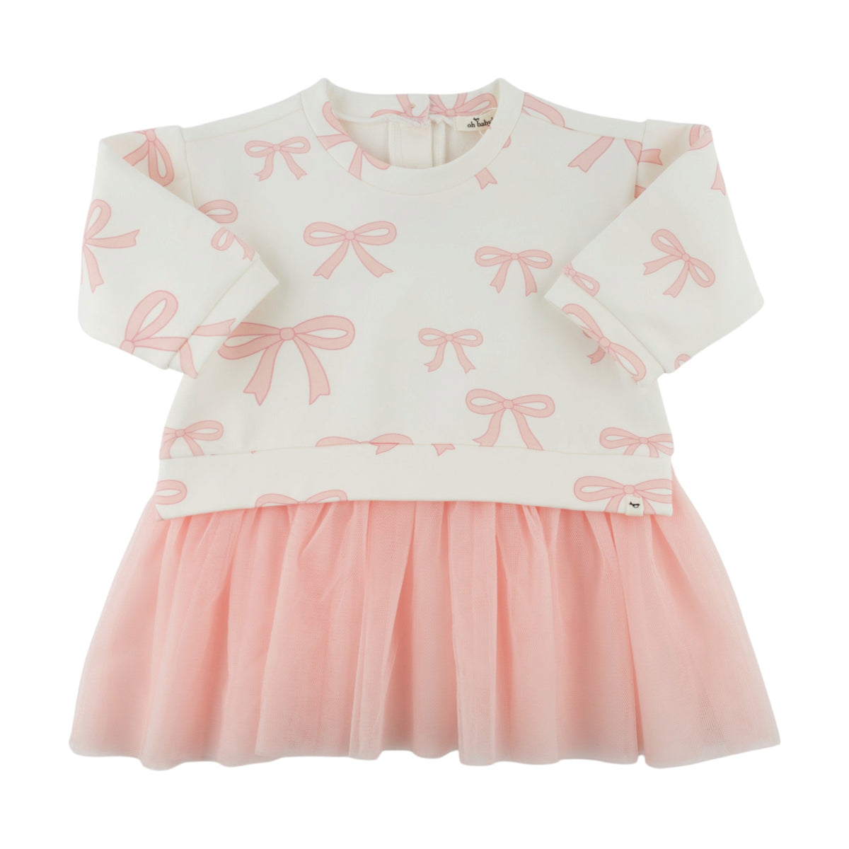 oh baby! Miley Tutu Dress - Bows - Oyster
