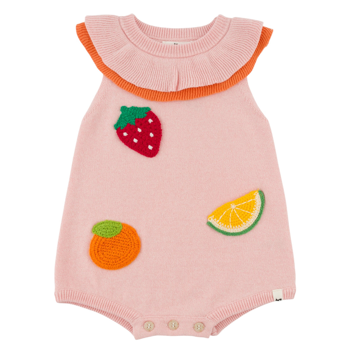 oh baby! Hallie Double Collar Bubble - Mix Fruit Crochet - Pale Pink