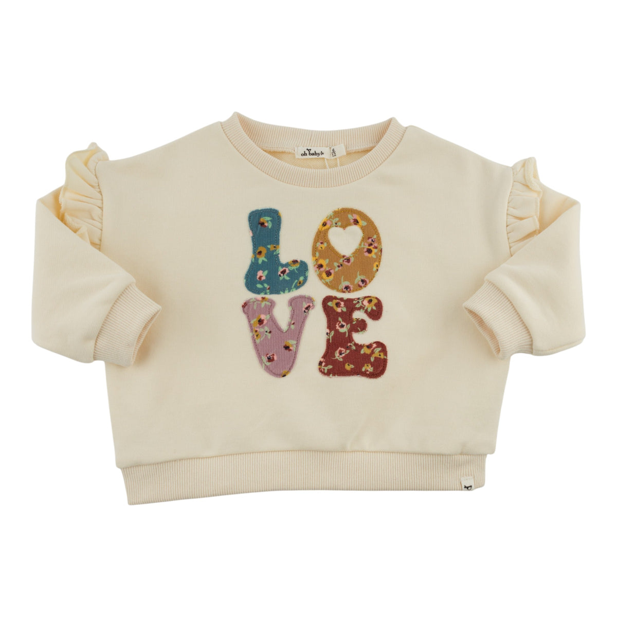 oh baby! Millie Sweatshirt - Harvest Bloom "LOVE" - Sugar Cookie