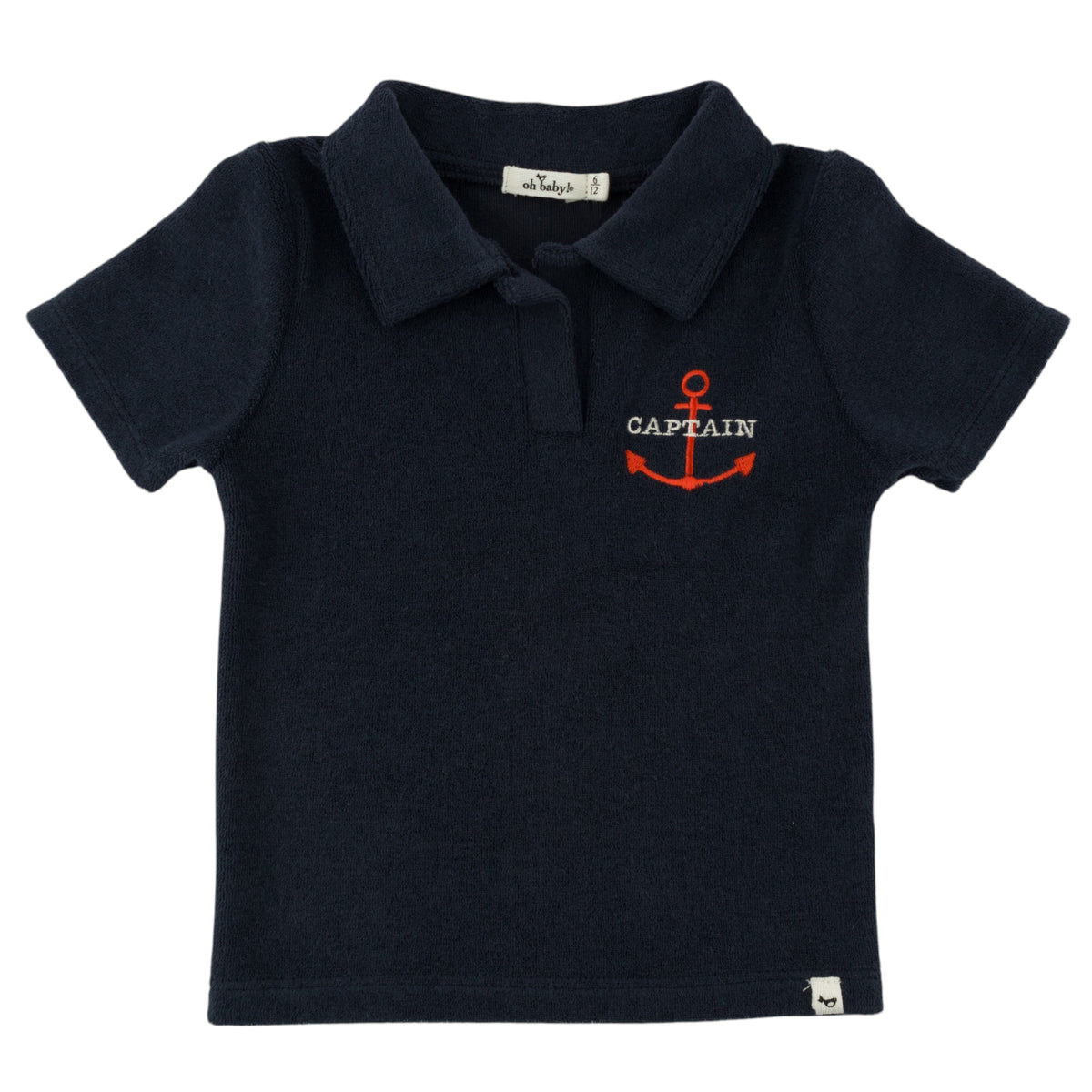oh baby! Spencer Polo -"Captain" with Anchor Embroidery - Navy