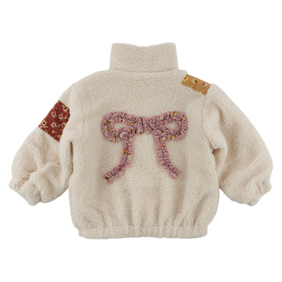 oh baby! Sherpa Patchwork Tahoe Jacket - Harvest Bloom - Natural - Back